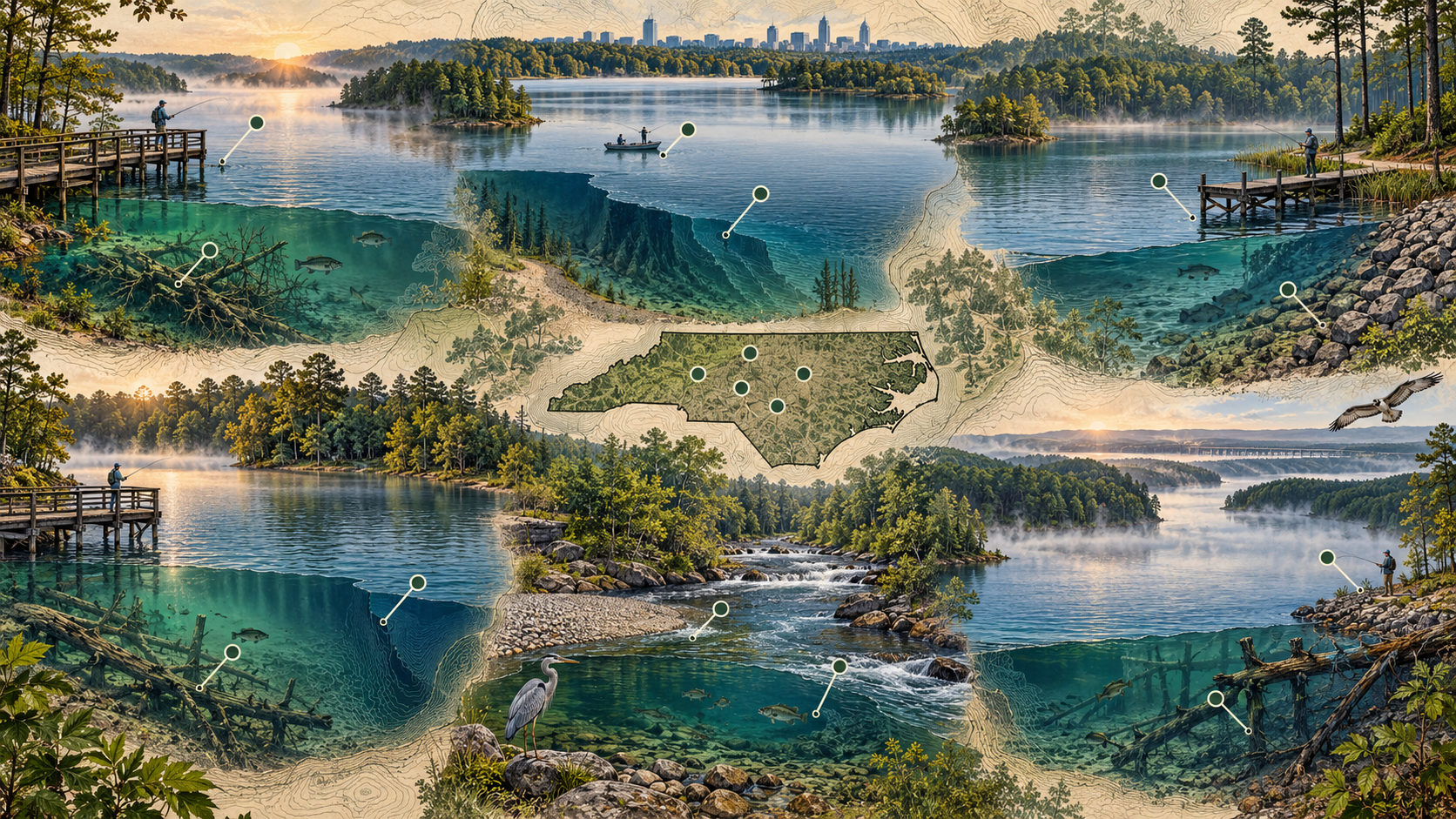 North Carolina lake structure plate