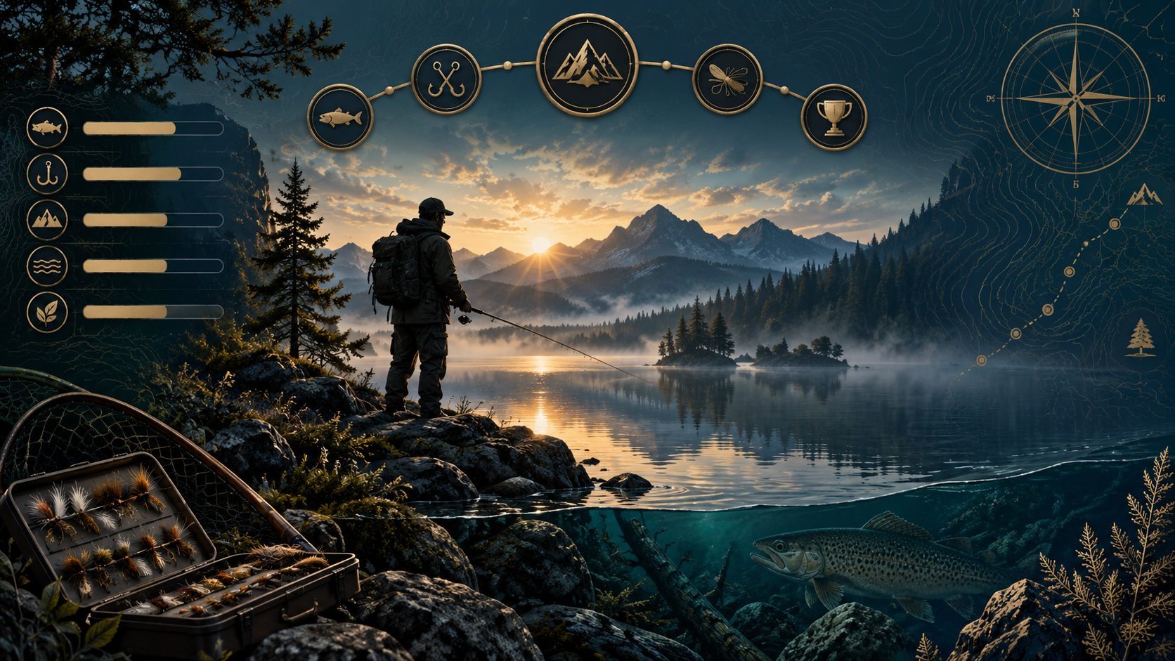 Angler progression field scene