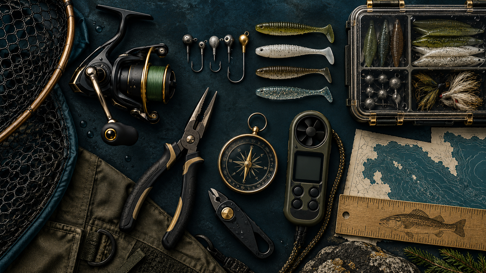 Organized fishing tools and tackle